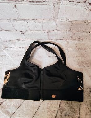 Shefit Flex Luxe Black Gold Sports Bra Adjustable M/L